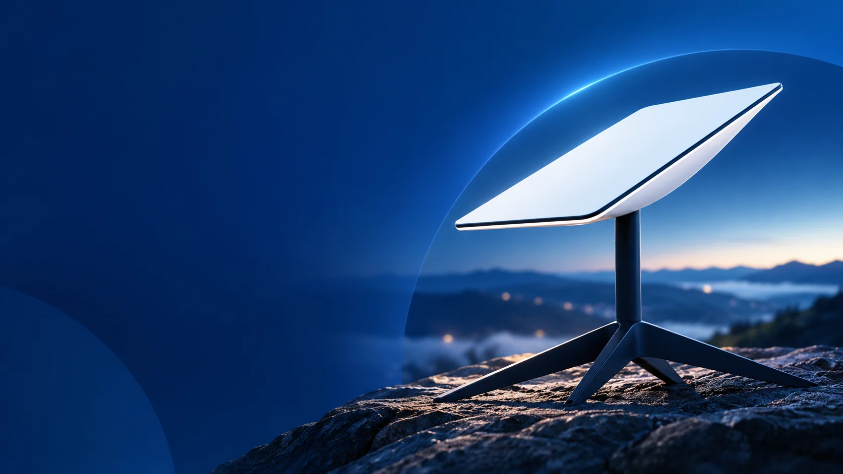 Starlink jellegű műholdas internetantenna